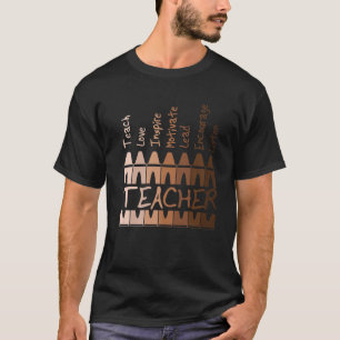 Afro African Black History Mah Melanin Teacher T-shirt