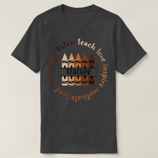 Afro African Black History Mah Melanin Teacher T-shirt (Design voorkant)