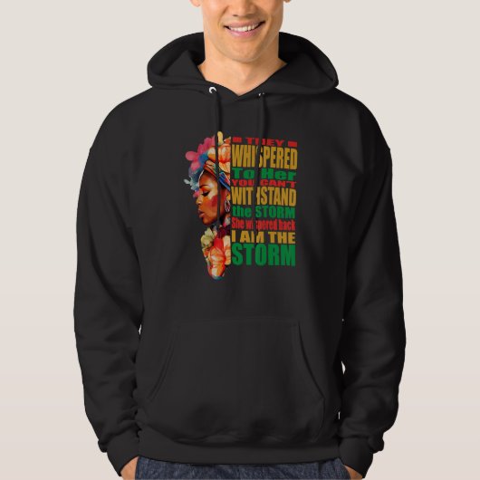 Afro African Woman Black History Month Quotes Sayi Hoodie (Voorkant)