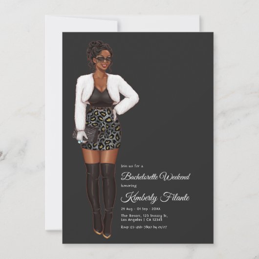 Afro Afrikaans Amerikaans vrijgezellenweekend Kaart (Voorkant)