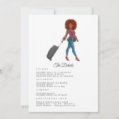 Afro Afrikaans Amerikaans vrijgezellenweekend Kaart (Achterkant)