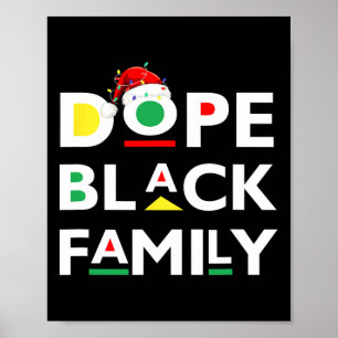 Afro-Afrikaanse Drugszwarte Familie Afro Team Sant Poster
