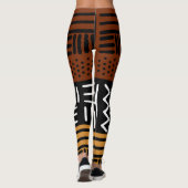Afro-Afrikaanse Gedrukte Mud Cloth Designer Leggin Leggings (Achterkant)