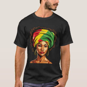 Afro Afro-Amerikaanse vrouwen meisje zwarte geschi T-shirt