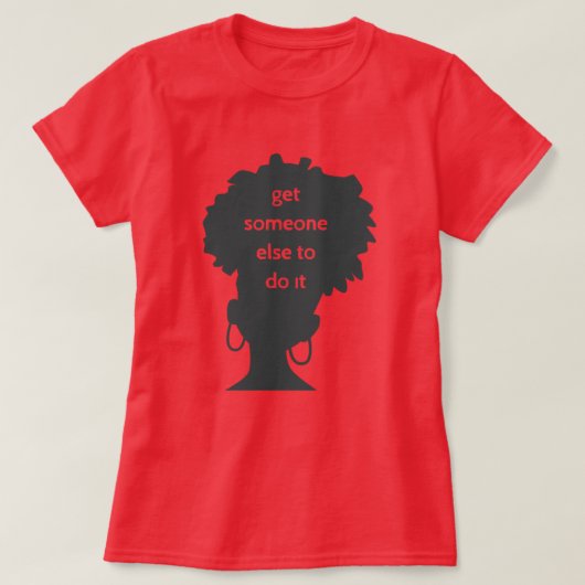 Afro-Afro iemand anders zwarte vrouw feminist T-shirt (Design voorkant)