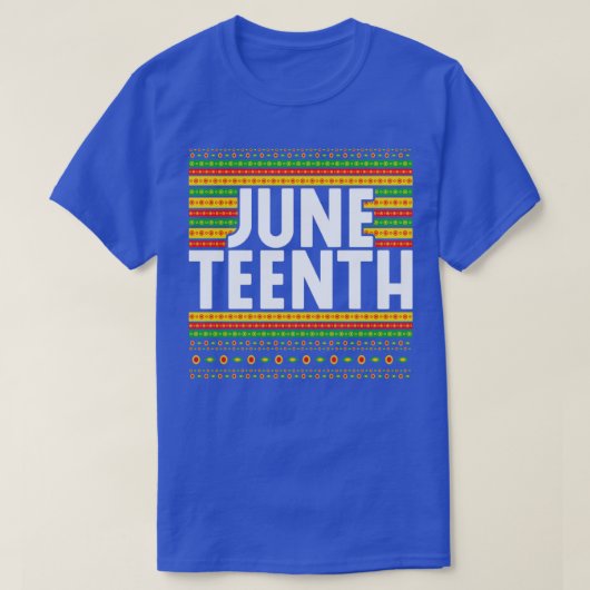 Afro American Pride Black History Junetetiende T-shirt (Design voorkant)