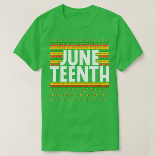 Afro American Pride Black History Junetetiende T-shirt (Design voorkant)