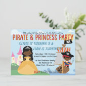 Afro American Princess en Pirate Kaart (Staand voorkant)