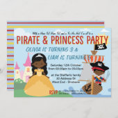 Afro American Princess en Pirate Kaart (Voorkant / Achterkant)