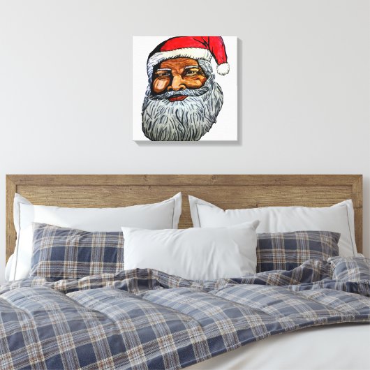 AFRO-AMERIKAAN KRIS KRINGLE CANVAS AFDRUK (Insitu (Slaapkamer))