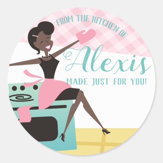 Afro-Amerikaan uit de keuken van stickers (Voorkant)