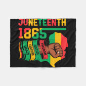 Afro-Amerikaans 1865 juneteenth zwarte geschiedeni Fleece Deken (Voorkant (Horizontaal))