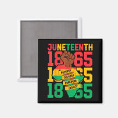 Afro-Amerikaans 1865 juneteenth zwarte geschiedeni Magneet (Voorkant / Achterkant)