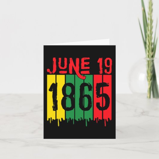 Afro-Amerikaans 19 juni 1865 Juneteenth Kaart (Voorkant)