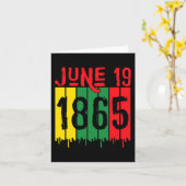 Afro-Amerikaans 19 juni 1865 Juneteenth Kaart (Gele Bloem)