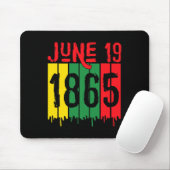 Afro-Amerikaans 19 juni 1865 Juneteenth Muismat (Met muis)