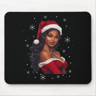 Afro-Amerikaans Afro-meisje Melanin Santa Claus Ch Muismat