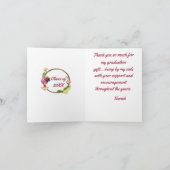 Afro-Amerikaans Afstuderen gevouwen bedankkaart (Binnen)