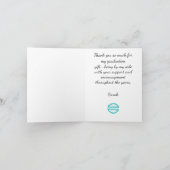 Afro-Amerikaans Afstuderen gevouwen bedankkaart (Binnen)