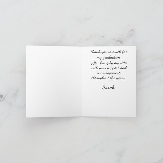 Afro-Amerikaans Afstuderen Gevouwen Hartelijk dank Bedankkaart (Binnen)