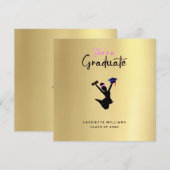Afro-Amerikaans Afstuderen goud Aankondiging (Voorkant / Achterkant)