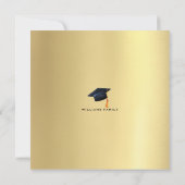 Afro-Amerikaans Afstuderen goud Aankondiging (Achterkant)