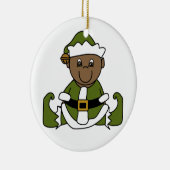  Afro-Amerikaans Baby Elf Ornament (Rechts)
