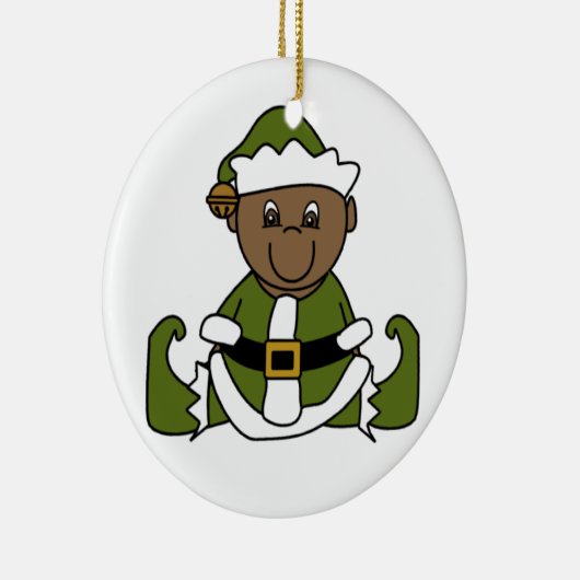  Afro-Amerikaans Baby Elf Ornament (Rechts)