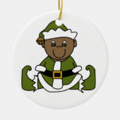  Afro-Amerikaans Baby Elf Ornament (Voorkant)