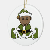  Afro-Amerikaans Baby Elf Ornament (Links)