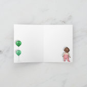 Afro-Amerikaans Baby Meisje - Het is een Meisje Ka Aankondiging (Binnen)