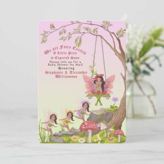 Afro-Amerikaans Baby shower Kaart (Staand voorkant)