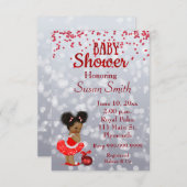 Afro-Amerikaans Baby shower Kaart (Voorkant / Achterkant)