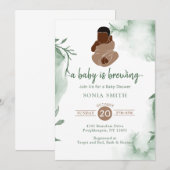 Afro-Amerikaans Baby shower Kaart (Voorkant / Achterkant)