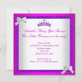 Afro-Amerikaans Baby shower Paarse roze luipaard Kaart (Achterkant)