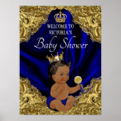 Afro-Amerikaans Baby shower Welkomstteken Poster (Voorkant)