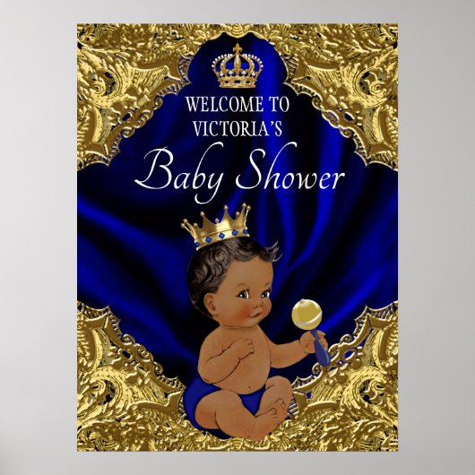 Afro-Amerikaans Baby shower Welkomstteken Poster (Voorkant)