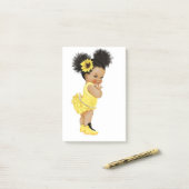 Afro-Amerikaans baby voor zonnebloemen Post-it® Notes (Op bureau)