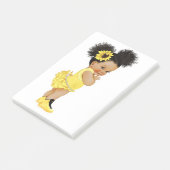 Afro-Amerikaans baby voor zonnebloemen Post-it® Notes (Schuin)