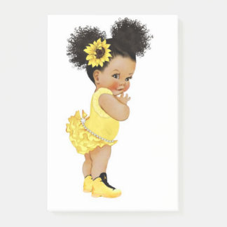Afro-Amerikaans baby voor zonnebloemen Post-it® Notes