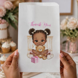 Afro-Amerikaans Bedankt Zakje voor Babymeisje