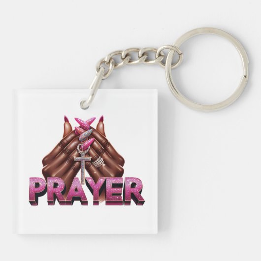 Afro-Amerikaans Christelijk "Faith" Inspirerend Sleutelhanger (Achterkant)