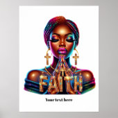 Afro-Amerikaans Christelijk Inspirerend Poster (Voorkant)