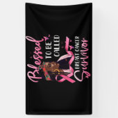 Afro-Amerikaans gezegend tegen borstkanker Spandoek (Verticaal)