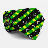Afro-Amerikaans groen en zwart Stropdas (Opgerold)