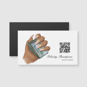 Afro-Amerikaans haar en nagels QR-code