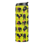 Afro-Amerikaans haar vieren Thermosbeker (Gedraaid links)