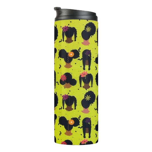 Afro-Amerikaans haar vieren Thermosbeker (Geroteerd rechts)