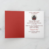 Afro-Amerikaans Jongen Zwart/Rood Verjaardagsgedra Kaart (Binnen)