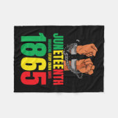Afro-Amerikaans Junetetiende Break elke keten S Fleece Deken (Voorkant (Horizontaal))